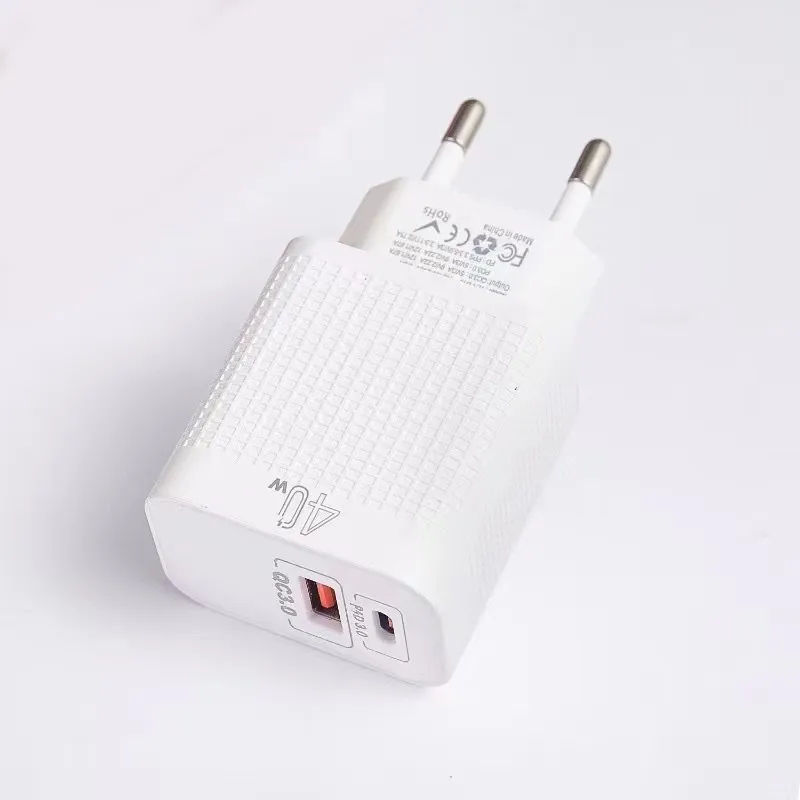 40W USB C  Super Fast Charging QC 3.0 Wall  For iPhone 15 14 Pro Max Xiaomi Samsung TPPS PD Type C Phone Adapter EU/US Plug