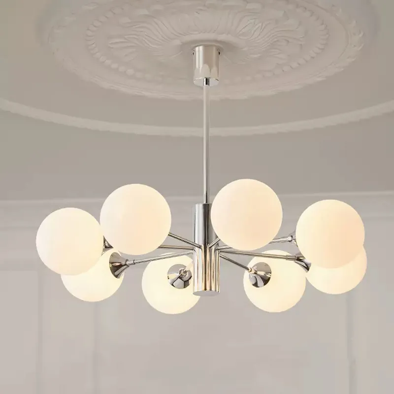 Nordic Glass Wiselant Light Nowoczesna biała lampa LED Lampa wisząca do jadalni sypialnia salon Hald Mal.