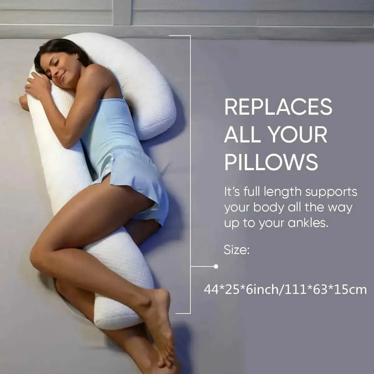 Zwangerschapskussens contour Swan Body Pillow Geschikt voor slapen gebreide stof comfortabel Zacht alle zwangere vrouw lichaam kussen met afneembare dekking H240514