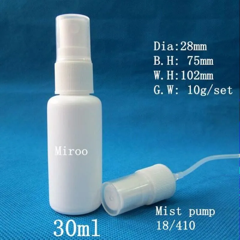 100 2 ensembles / lot 30 ml de pulvérisateur pompe bouteilles vides, 30c / 1 oz de petit parfum en plastique flotte de pulvérisation
