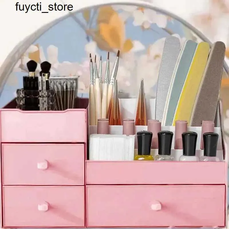 Storage Boxes Bins Manicure Supplies Storage Box Simple Desktop Home Dressing Table Cosmetics nail polish Storage Rack S24513