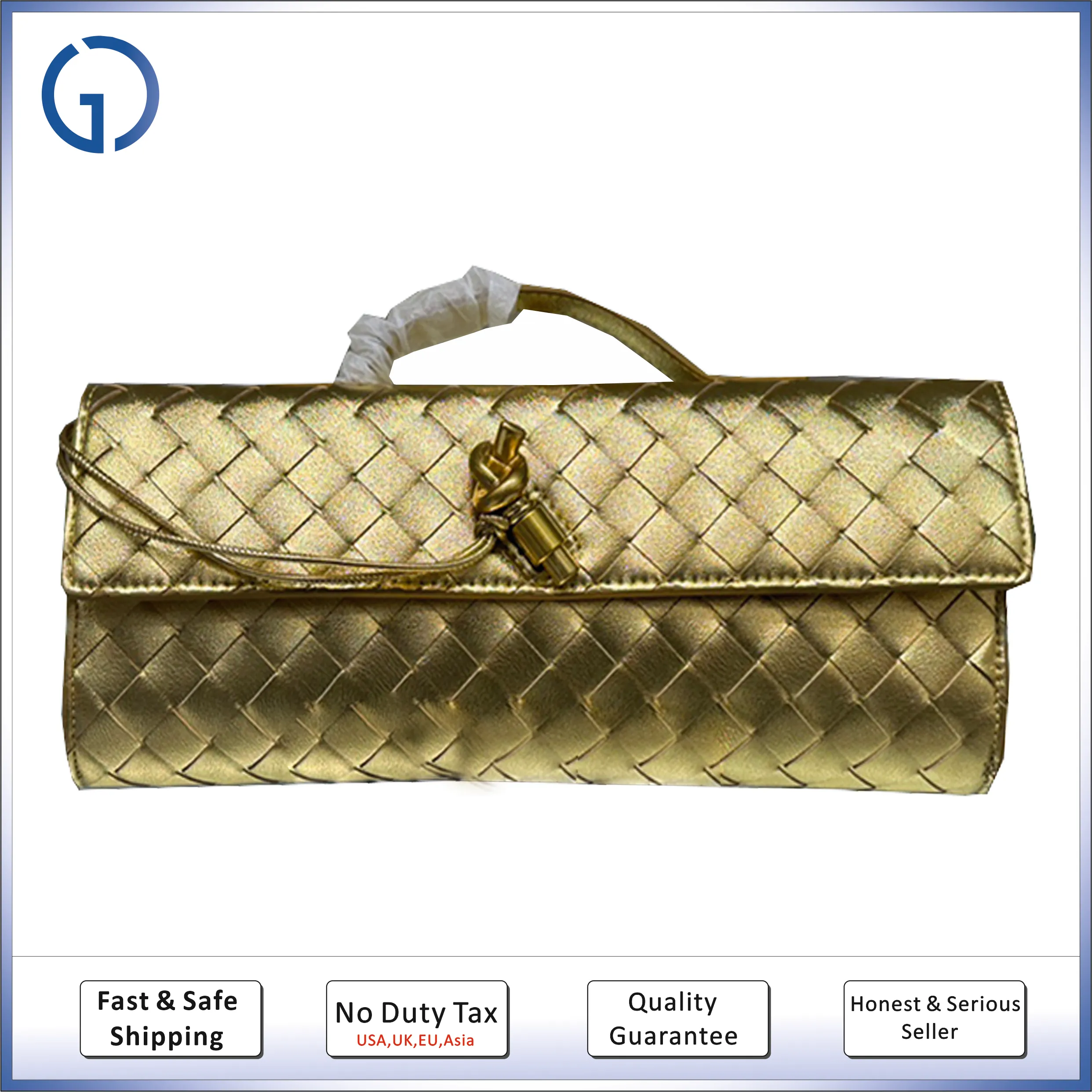 7A Andiamo Clutch Handbag Bag Evening Leather Weave Gety Cross Body Mirror Jessioner Bag Bag Bag