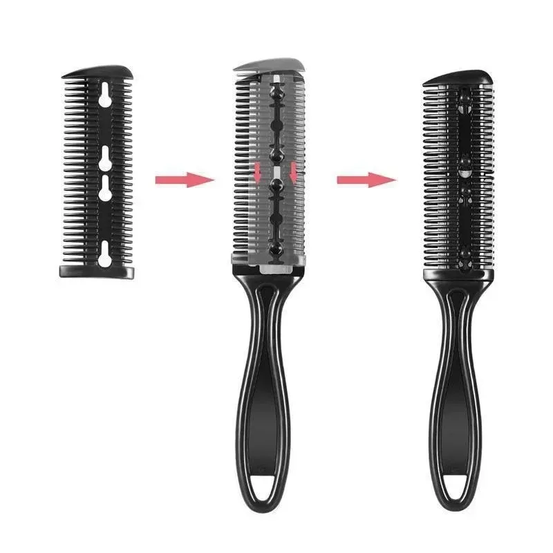 Hair Cutting Comb with Razor Blades: Professional Hair Trimmer ...