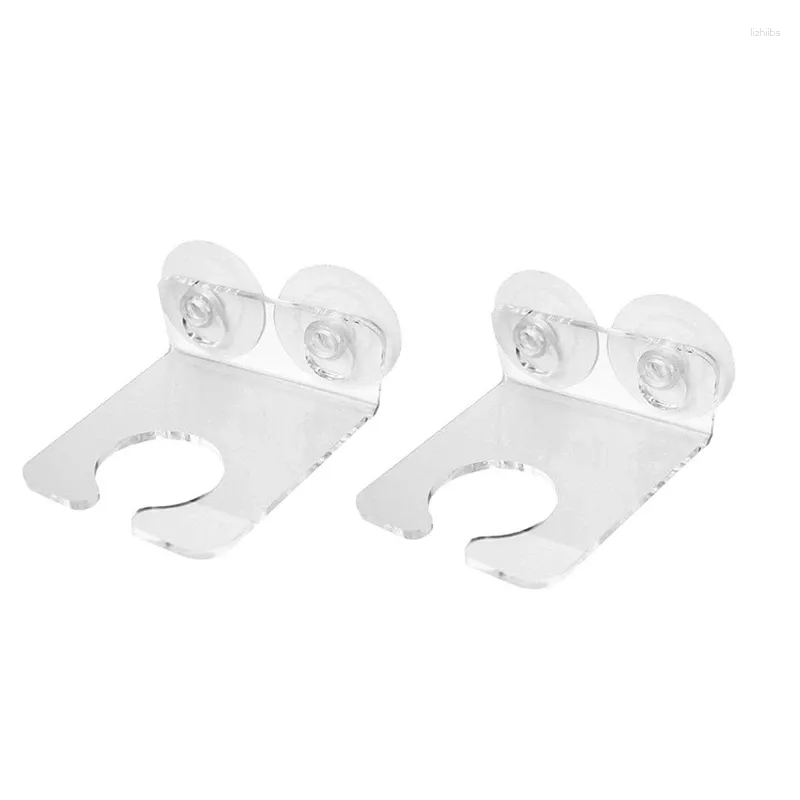 Kitchen Storage 2 Pcs Bathtub Wine Glass Holders Suction Cup Single Rack Wall-Mounted Holder