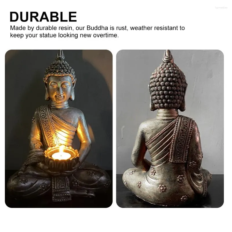 Kandelaars SPA Tealight Holder Tuin Outdoor Indoor Desktop Home Decor Patio Badkamer Mediterende Boeddha Craft Porch Woonkamer