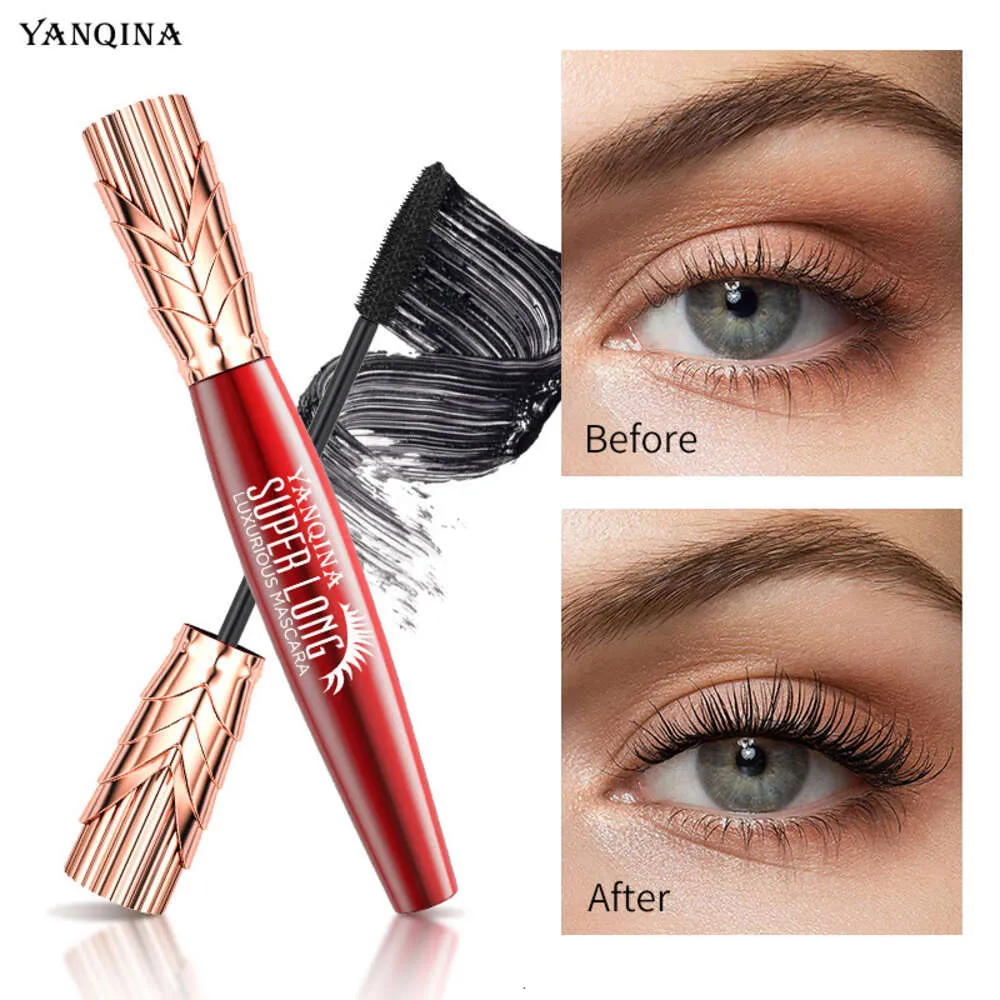 Yanqina Crown Eye Black waterdicht, slank, natuurlijke krullen, make -up oog zwarte siliconen