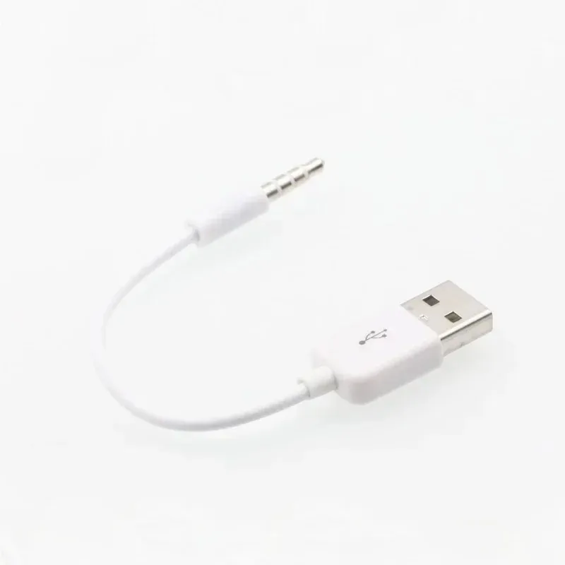 3,5 mm uttag till USB 2.0 Data Sync Charger Transfer Audio Adapter Cable Cord för Apple iPod Shuffle 3: e 4: e 6: e tillbehör