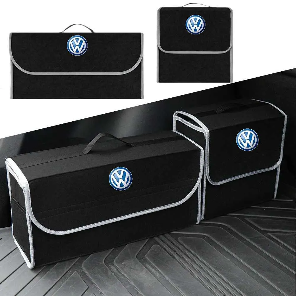 Autocollants de voiture tronc de rangement de rangement organisateur de coffre-fort rangement rangement rangement pour VW Volkswagen Rline Golf CC GTI TIGUAN PASSAT ACCESSOIRES T240513