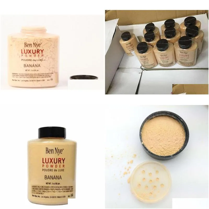 Face Powder Drop Sell Brand Ben Nye Luxury Pouder de Luxe Banana Loose 3oz/85G Leverans Health Beauty Makeup Ottel