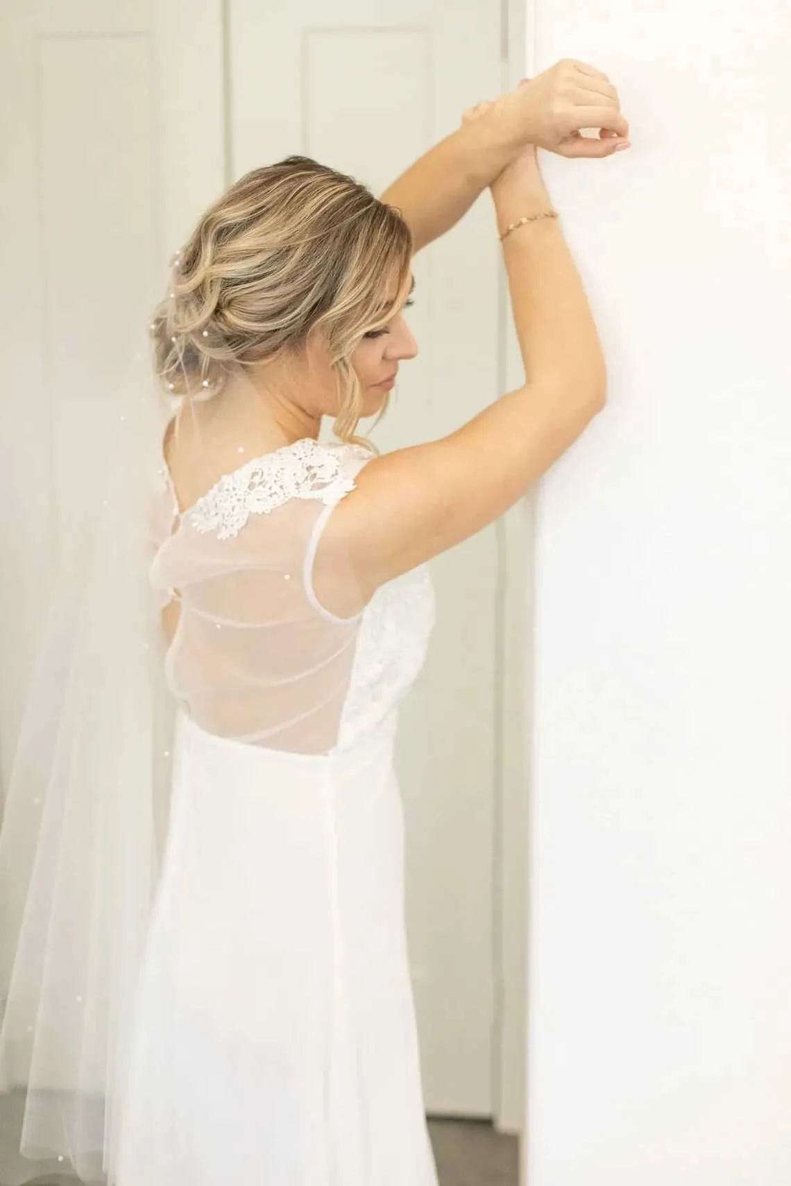 Hai Jewely Applique in pizzo Velo da sposa con rintocchi 2022 Nuovo taglio in tulle Eage Bide Copricapo Bidal Accessori_voghion.com