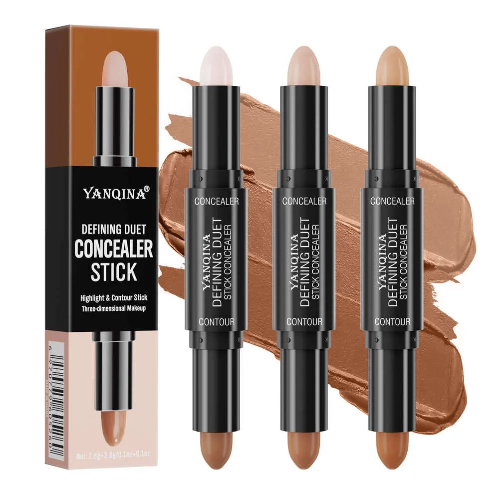 Yanqina Double Head Sculpture Stick Elimina Elimina Stereoscopic Decorazione Shadow V Face 2-in-1 Stick BEAUTY MACCHI