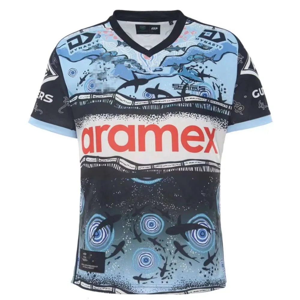 Camisa de rugby 2022 camisa de futebol de tubarão em casa fora nativa