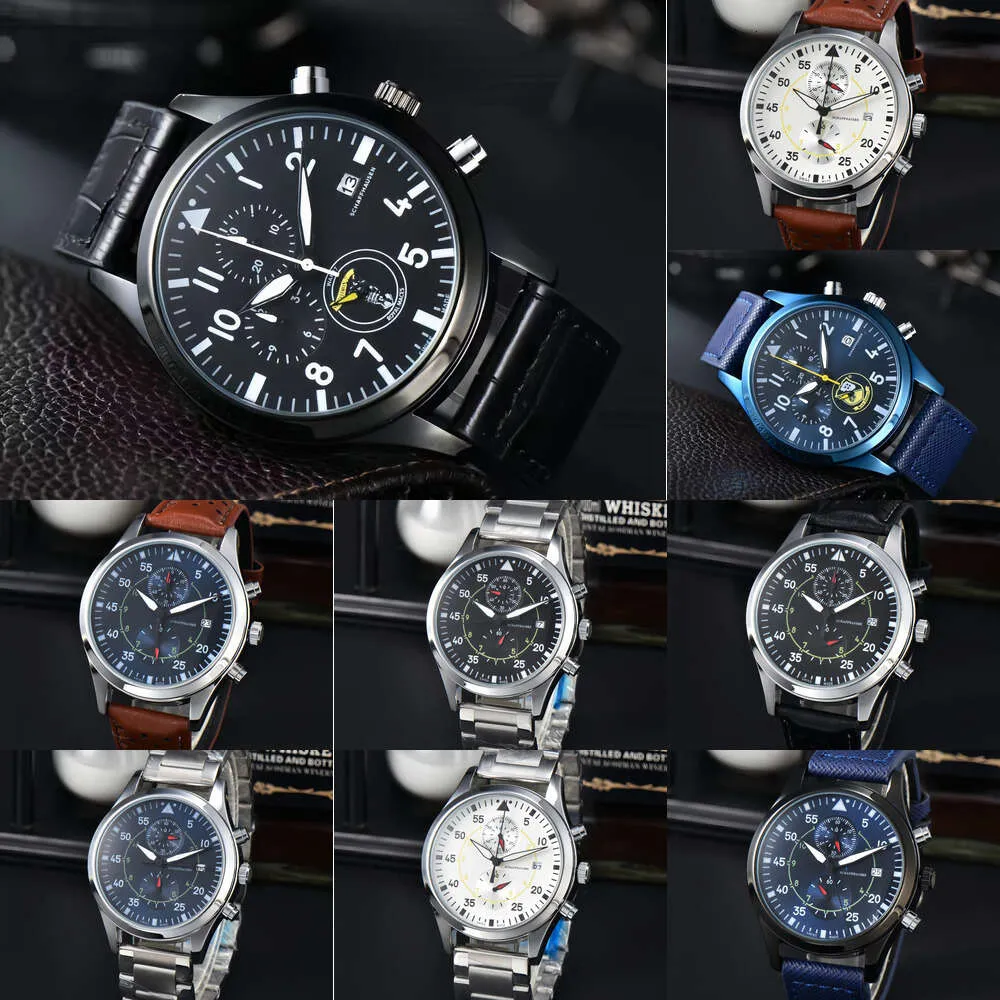 Top AAA Quality Iwcity Watch Luxury Mens Big Pilot Watches Auto Mechanical Uhren Super Luminous Date Watchmen Leather Strap Pilot series watches a613