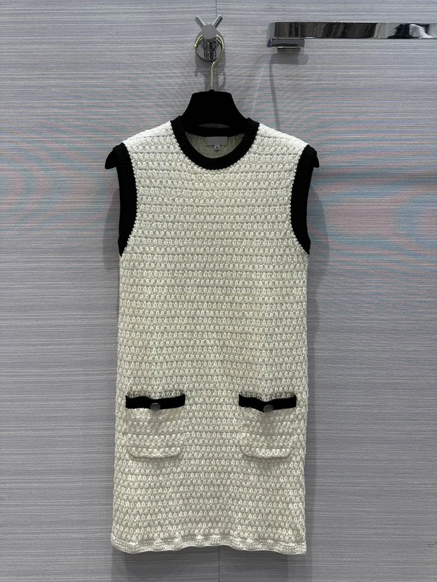 Milan Runway Dress 2024 Nieuwe zomer herfst o nek modeontwerperjurken merk dezelfde stijl jurk 0514-6