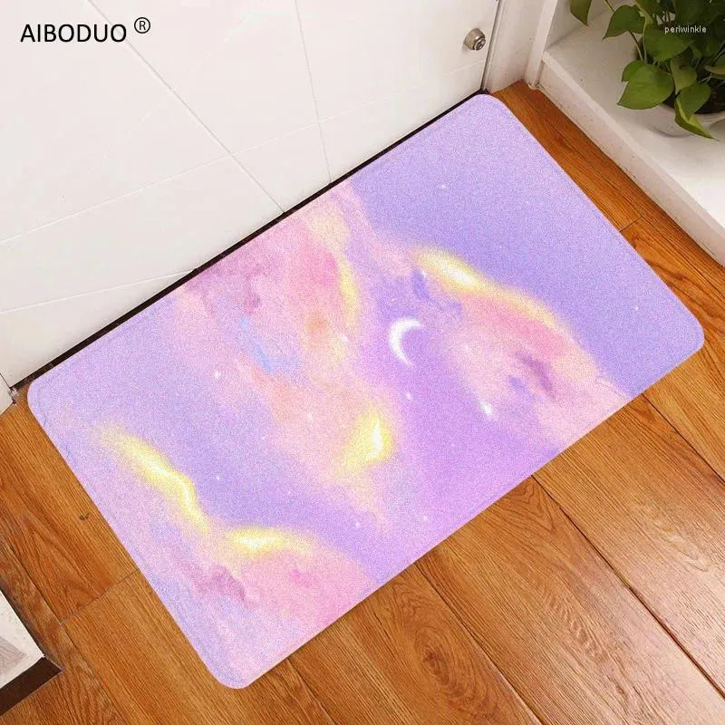 Tapis de bain Sky Moon Tapis et tapis pour la maison House House Entrance Entrance Mat Halway Floor Cushion Tapis Anti-Slip Kitchen