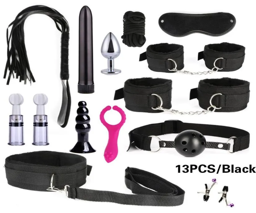 Brinquedos sexuais para mulheres jogos adultos chicote bocal gag cor cora de metal bujão de bondage conjunto de plug plug plug vibrador t1912133167209