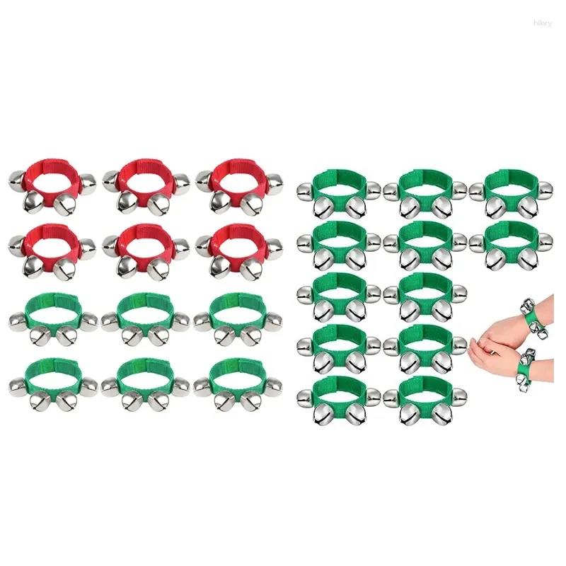 Party Favor 12 PCS Wrist Band Bells Armband Jingle Musical Ankle Rhythm Instrument for Kids Christmas Favors