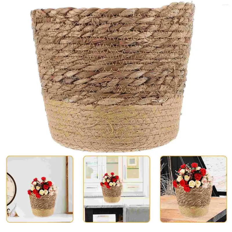 Vases Pottes de fleurs tissées Panier de rangement intérieur Plantes polyvalentes