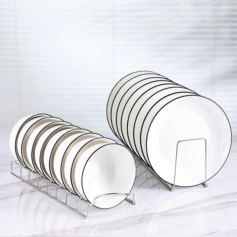 Kitchen Storage Drain Rack Household Single-layer Stainless Steel Cabinet Small Tableware Dish