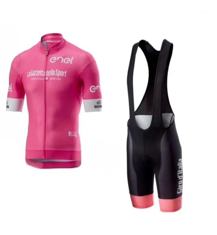 Pink Girode Italia Tour de Italie Jersey Cycling Set Summer Bike Vêtements Mtb Road Ropa Ciclismo Bicycle Maillot Bib Shorts15535827