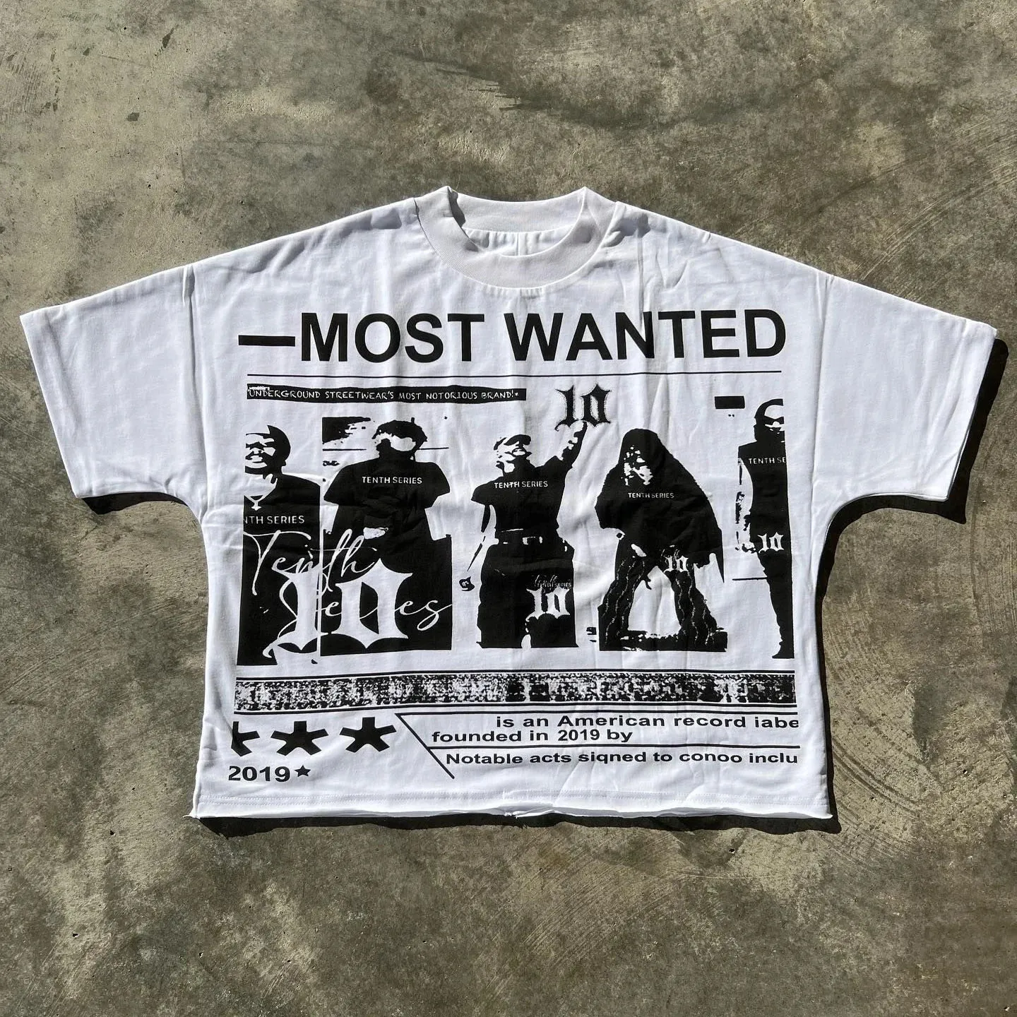 Oversized Tee Most Wanted Kleding Y2k Streetwear Clothing T