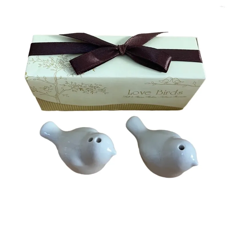 FORPEGLIO DEL PARTY 30 Set/Lot Wedding Souvenir Ceramic Love Birds Sale and Pepper Shakers