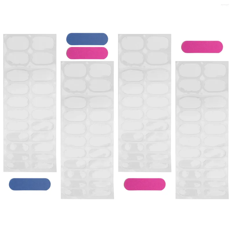 Nail Gel 5 Sheets Strips Stickers Adjustable Clear Semi-Cured Sticker Long-Lasting Polish Manicure Kits