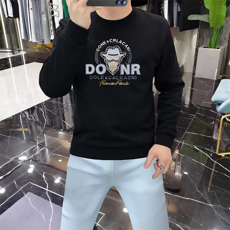 2024 Nuovo designer Designer Hot Dritte Lette Mens Hoodies Streetwear Neck Round Round Self Mash Mash Feeling Wholesale Luxury Cotton Abibiti ASIAN size M-4xl