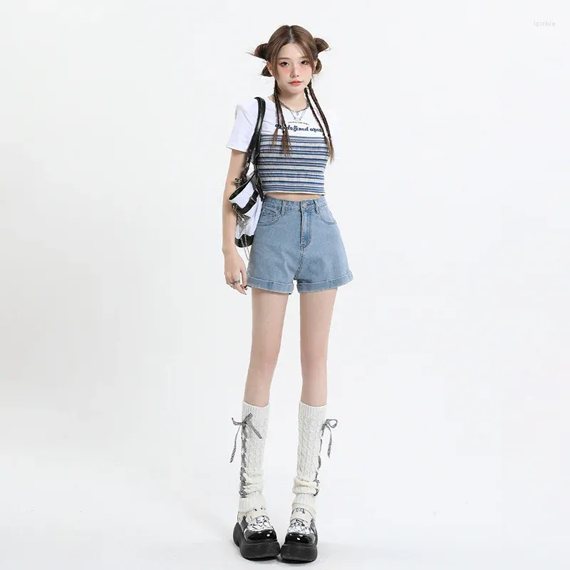 Jeans femminile y2k pantaloni da donna donna estate 2024 per donne shorts shorts streetwear abiti di moda coreana abbigliamento in vita alta