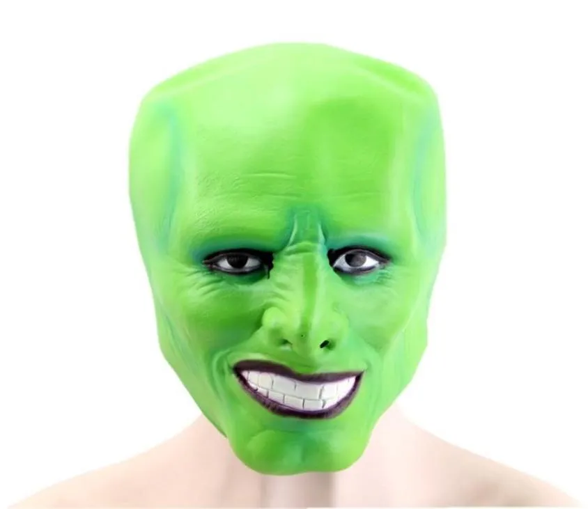 Halloween die Jim Carrey Movies Mask Cosplay Green Mask Kostüm Erwachsene Kostüm Face Face Halloween Masquerade Party Maske 2207041311820