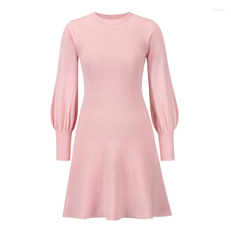 Casual Dresses Elegant Long Sleeve Black Friday Party Short Dress 2024 Fashion Slim Knitted Winter For Women