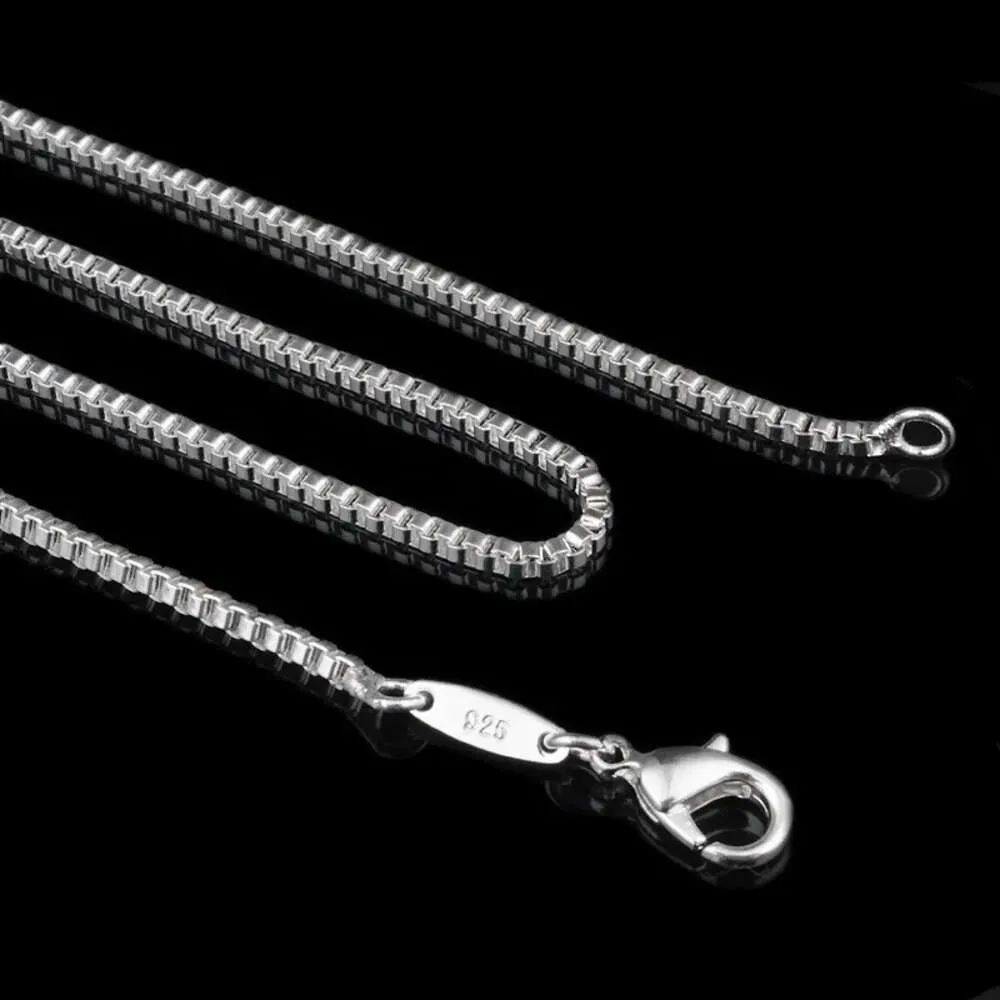 1,4 mm gestempelte Sterling-Sier-Halskette für Männer und Frauen, modische Kette mit Karabinerverschluss, passend für die Schmuckherstellung, 40,6 cm, 45,7 cm–61 cm_voghion.com