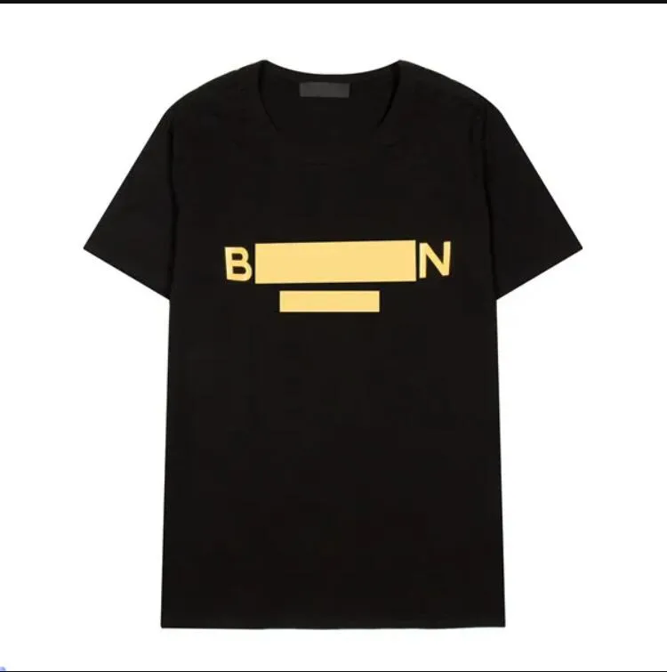 Designer maglietta maschile lussuosa timbro oro lettere stampate magliette a corto estate da donna casual con maglietta lettera di marca