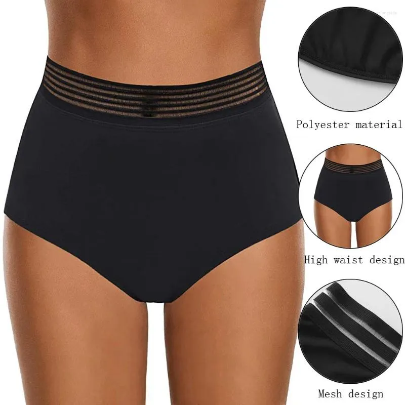 Kontrola strojów kąpielowych dla kobiet w bikini stroju kąpielowego wysoka dna spodnie Kobiety w talii Briety z siatki