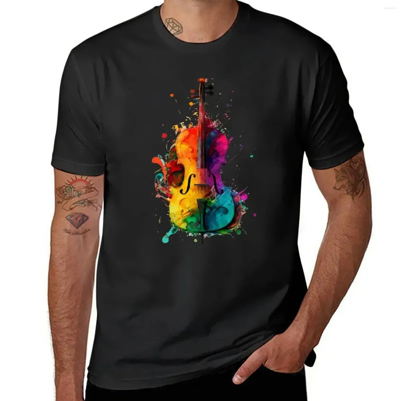 Tops da uomo Tops Gioia Of Music Collection - Rainbow Picruco T -Shirt Blouse Blacks Slimt T Shirts for Men