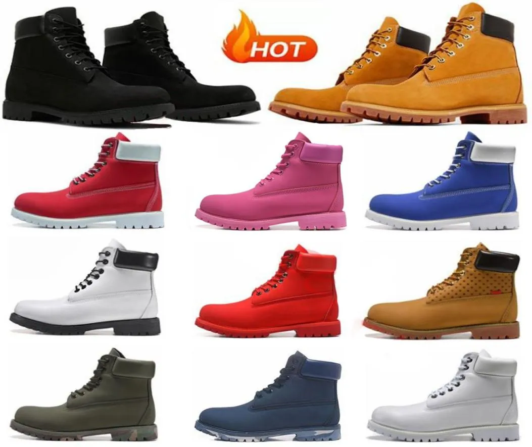 2023 Boots de créateurs hommes Womens Martin Luxury Boot Cowboy Blé Blé noir rouge blanc Olive Camo Camo Platform Sneakers O8484756