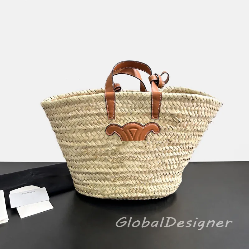 DHgate 2024Palm Leaf Straw Beach Tote Bag for Women Extra Large Woven Handbag Casual Shopper Tote with Handles Summer Beach Picnic Bag Bags Luggage Accessories