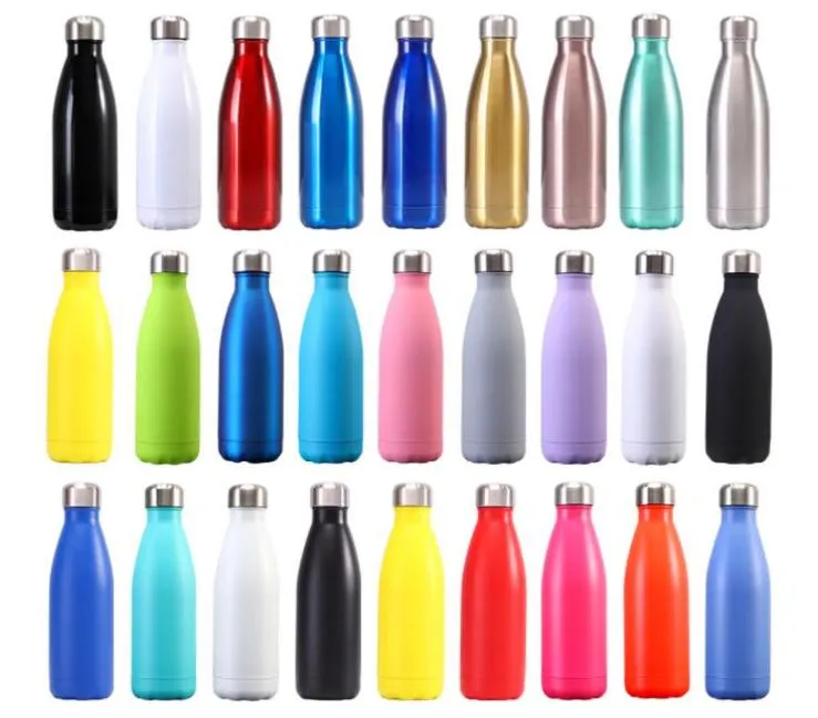Multi Color 17oz cola -vormige waterfles geïsoleerde dubbele wand vacuüm Highluminance Creative Coke Cup Can Custom3072208