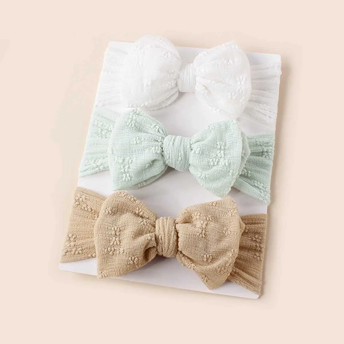 Acessórios para o cabelo Novo verão respirável Baby Mesh Bandas de cabeça Top Knot Double Bows