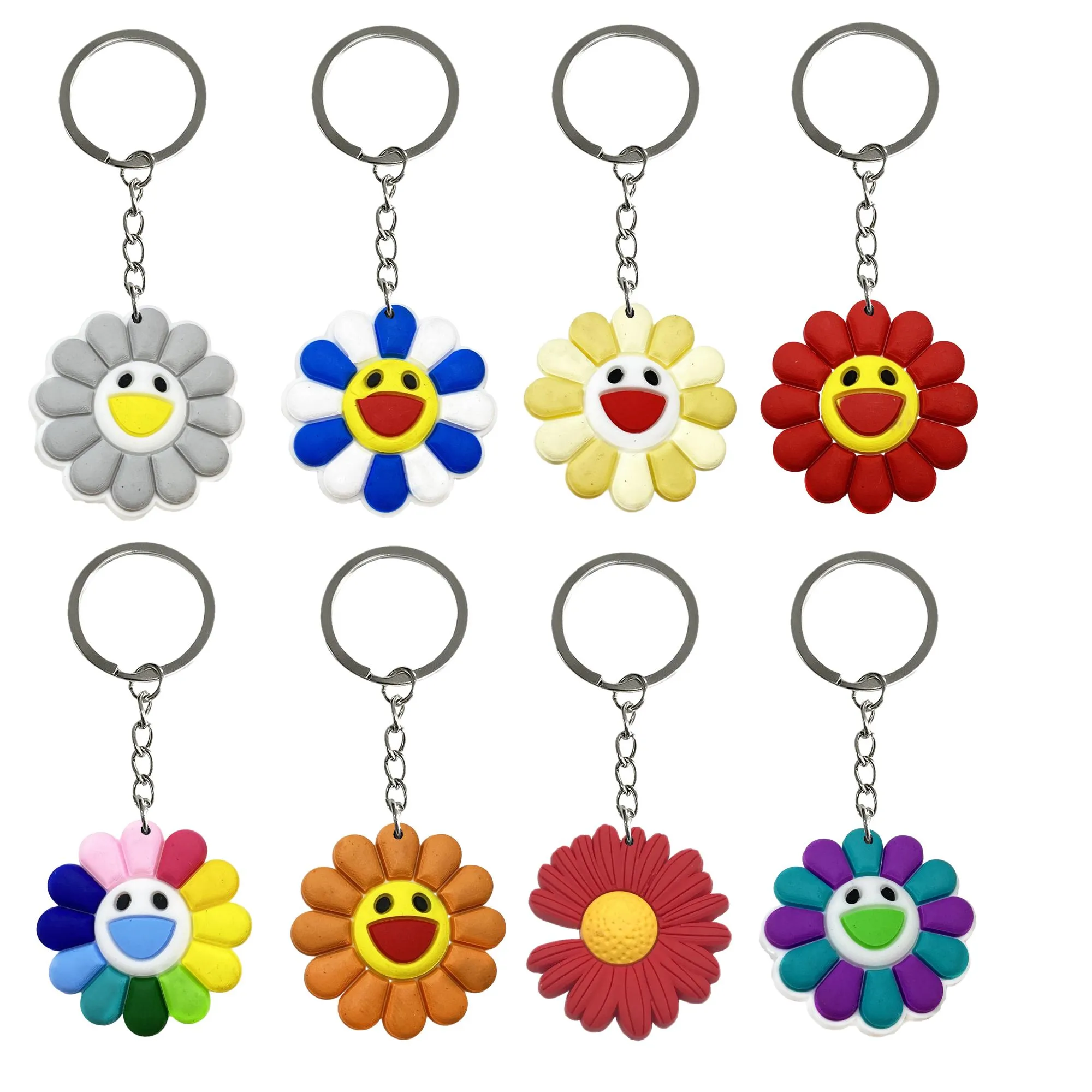 Charms Sunflower 30 KeyChain Keychains for School Day Birthday Party Supplies Gift Classroom Priser Taggar Goodie Bag Stuffer Christmas Otybj