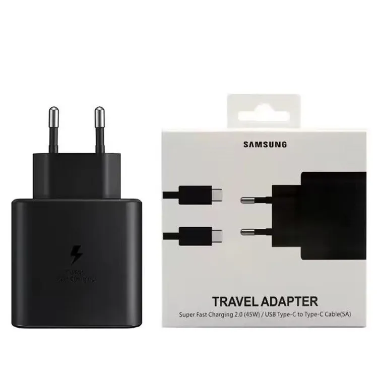 25W Type-C USB-C PD Charger mural Super Fast Fast Charge Adaptateur avec câble de type C pour Samsung Galaxy S21 S20 Note 20 Note 10 Android Smartphones