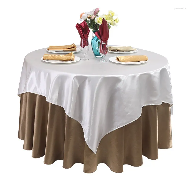 Table Cloth El Tablecloths Pure Color Round More Upscale Double Box_Kng2559