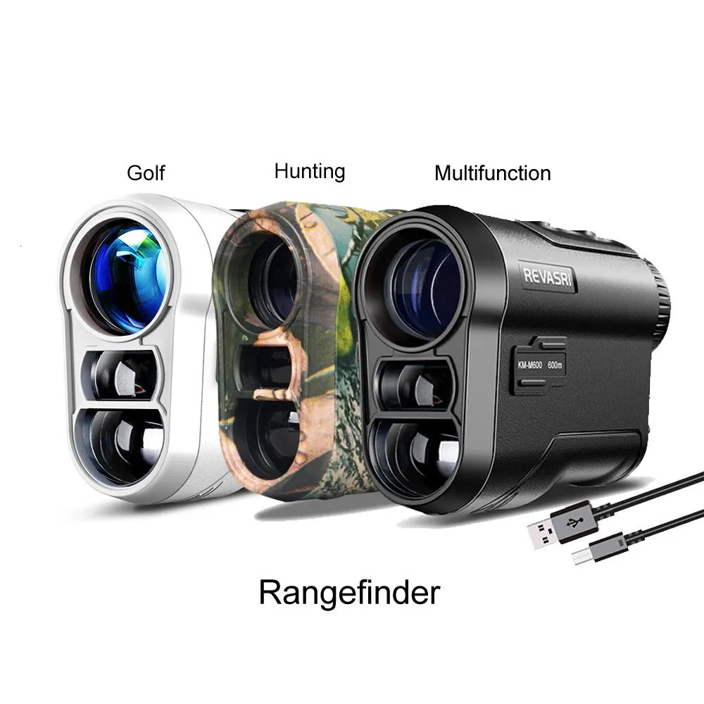 Revasri Golf Laser Range Finder 600m Telescopio con alloggiamento per perno di pendenza bandiera per 1000 m di caccia a mimetizzazione monooculare 240513