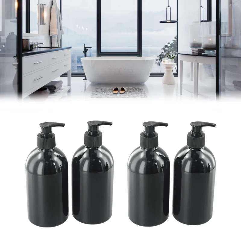 Liquid Soap Dispenser 4Pcs Empty PET Lotion Pump Bottles 500mL Practical And Safe To Use Ideal For Hair Care Skin Products