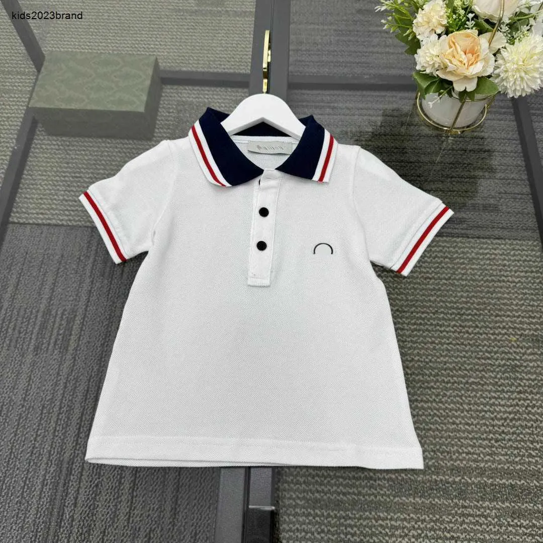 New Kids Polo Shirt خطوط متعددة الألوان طفل T Shirt Baby T-Shirt Size 100-150 Summer Treasable Fabric Boy Short Sleeve Girl Lapel Tees 24April