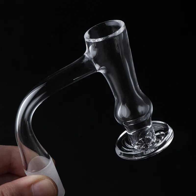 Accesorios sin fumar sin costuras Terp de la licuadora de soldadura totalmente soldadura Terp Slurper Bisel Boged 10/14 mm Junta masculina con tapa de carbohidratos de burbujas de vidrio y perla de terp rubí para bongs