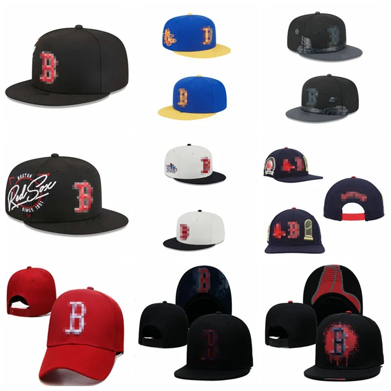 Red Soxes- B letter Brand new snapback hats adjustable street skateboard hip hop gorras bones baseball caps for men and women