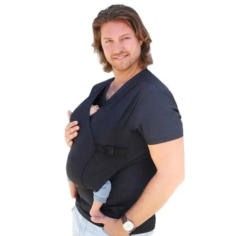 Carriers Slings Sackepacks Baby Safety Kangaroo Pocket Pocket Carrie T-shirt Top Summer Mother Fething Baby Babilding New Parents Y240514