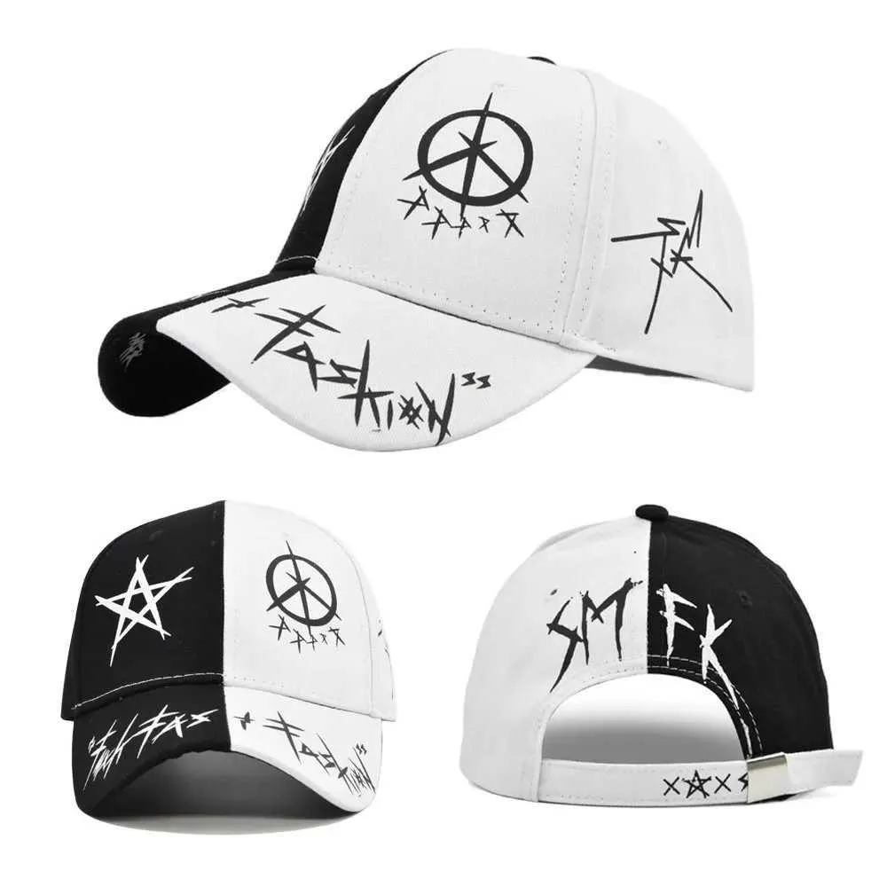 Ball Caps Letter Baseball Hat Graffiti Sun Hip Hop Hat Visual Hat Mens Decal Work snapshot Casual Hat Fashion Cotton Adjustable Dad Hat