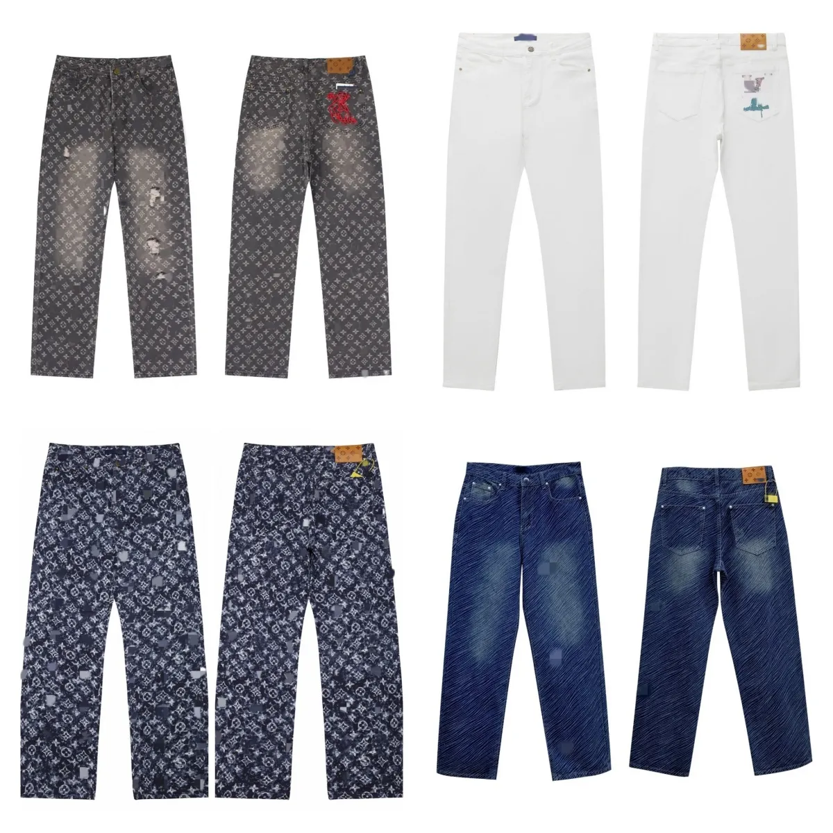 Дизайнерские джинсы v летние печатные джинсы модные джинсы Джинсы Мотоцикл вышитые джинсы